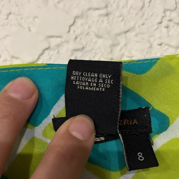 BCBGMaxAzria Vibrant Green and Teal Dress - Picture 7 of 7